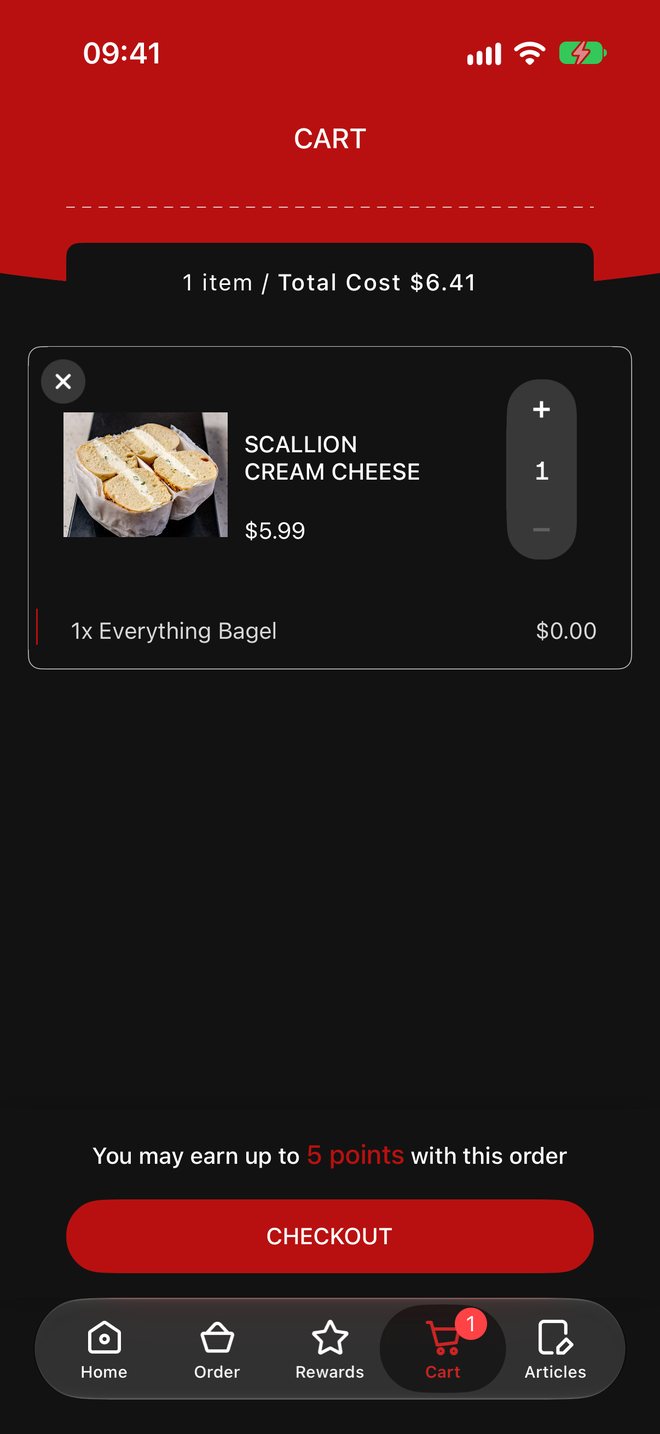 Cart with loyalty points preview